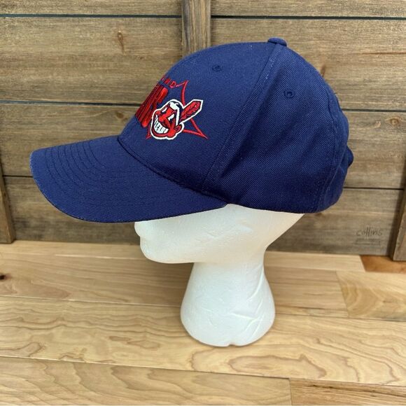Cleveland Indians Hat Ball Cap MLB Starter The Right Hat Chief Wahoo Guardians - Picture 2 of 12